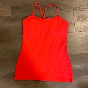 Red Lululemon Power Y tank